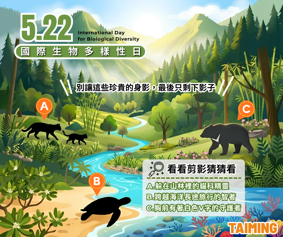  5/22 國際生物多樣性日｜別讓這些珍貴的生物消失在地球上